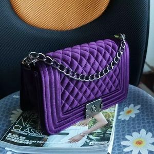 Velvet handbags
